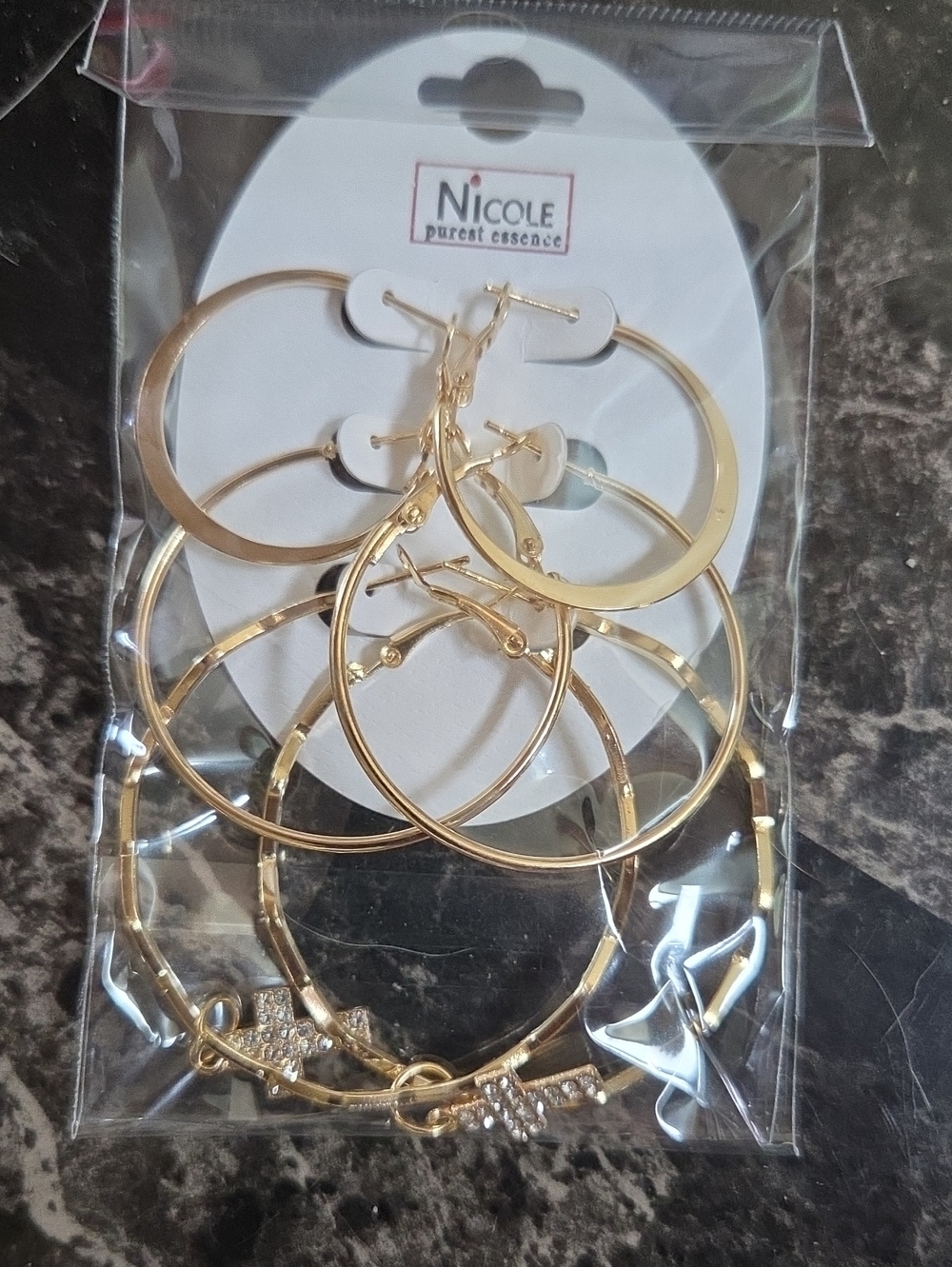 Gold Hoop Earring Set